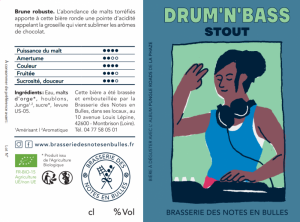 Bière DRUM'N'BASS Stout à MONTBRISON