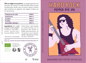 Bière HARD-ROCK Papper Rye Ale à MONTBRISON